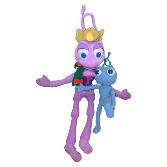 Disney A Bugs Life Flick 9” And Princess Atta 17” Plush Lot 2 Stuffed Animals - Picture 1 of 10